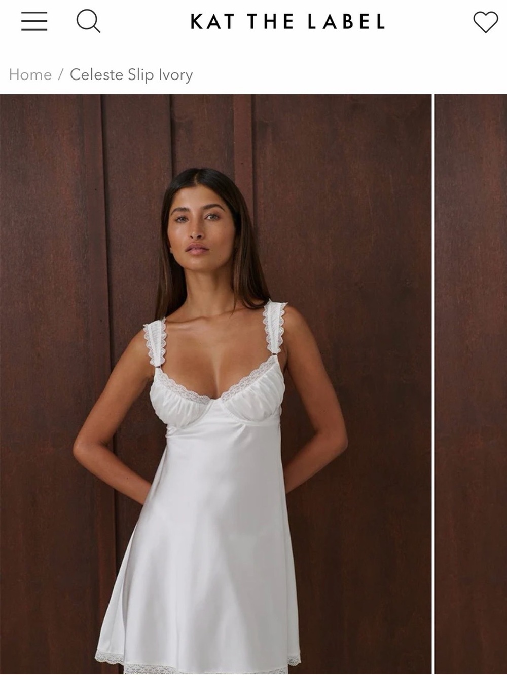 Kat The Label Celeste Slip / Bridal Slip